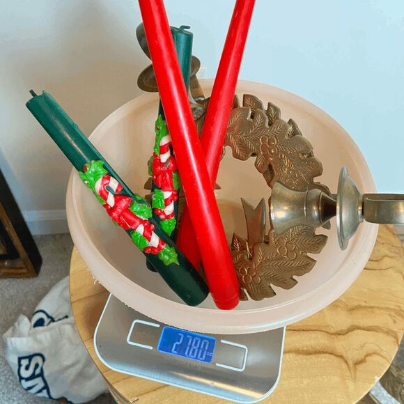 VTG Brass Wreath Wall Candle Holders Hosley Holiday Christmas Decor - Picture 8 of 10